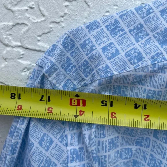 Robert Graham Mens Classic Fit Formal Printed Long Sleeve Shirt Blue  Sz Medium - Picture 5 of 13